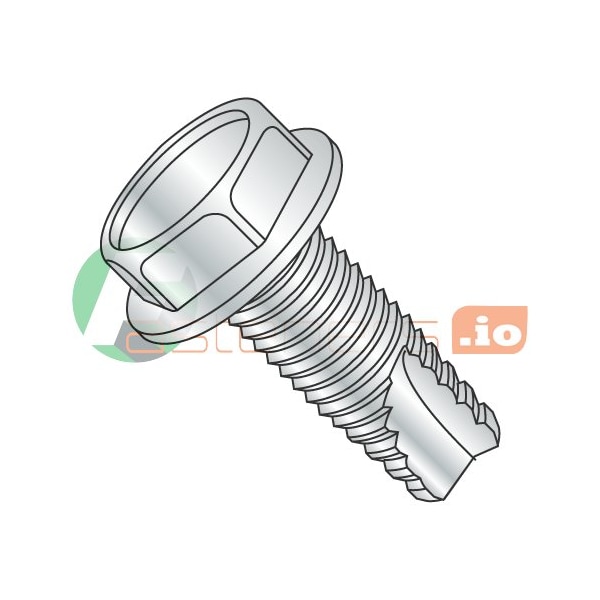 Newport Fasteners Thread Cutting Screw, 3/8"-16 x 1 in, Zinc Plated Steel Hex Head Hex Drive, 750 PK 529197 - main